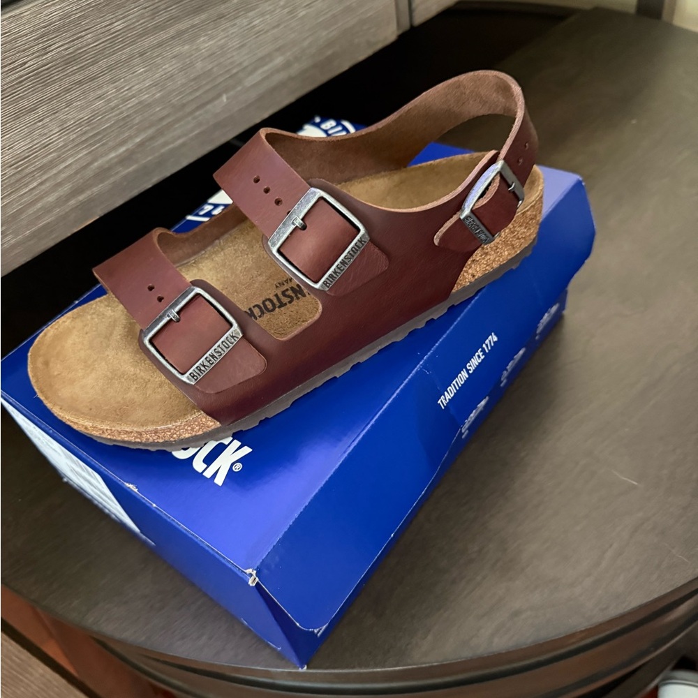 Birkenstock Vintage Wood Roast Milano Sandals